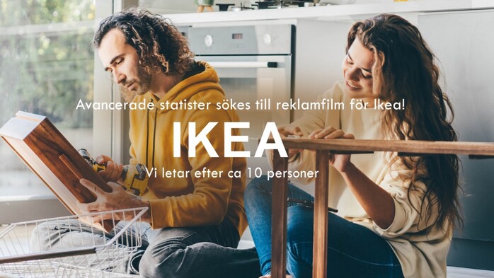 Avancerade statister skes till reklamfilm fr Ikea!