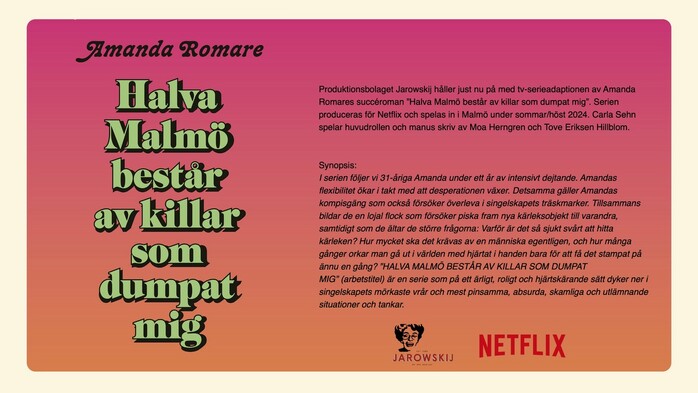 Öppen statistansökan till tv-serien Halva Malmö består av killar som dumpat mig