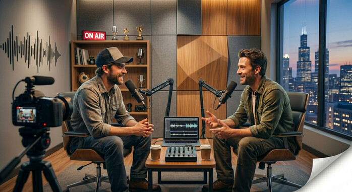 Söker 2 personer för en podcast annonsfilm