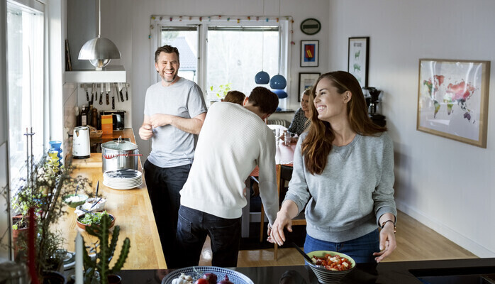 Tonårsfamilj med 2 barn heldagsinspelning i Stockholm
