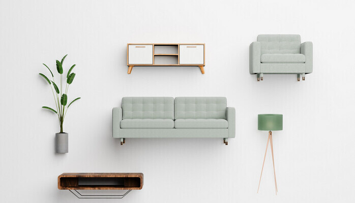 Folk til reklamefilm for møbelprodusent