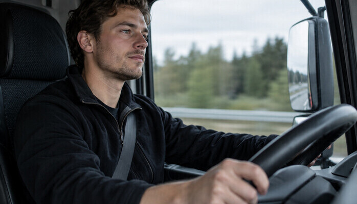 Sjåfør, mann i midten/slutten av 20-åra til reklamefilm