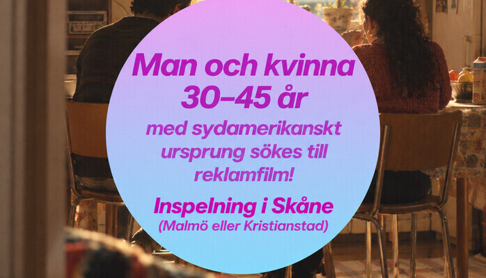 Ersättning 3 000 kr - Sydamerikanskt ursprung sökes för filmroller i Malmö & Kristianstad