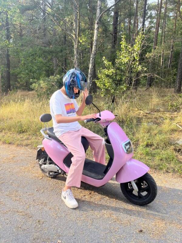 Fordon - Rosa elmoppe