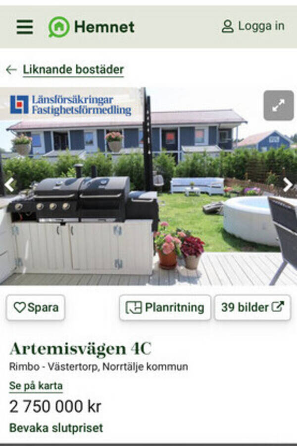 Hus - Radhus i Rimbo 