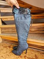 Stövlar äkta blåa skinn  Stövlar äkta blåa skinn