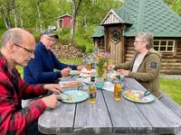 Grillkåta i fjällmiljö Grillkåta i fjällmiljö