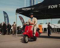 Red Vespa Scooter