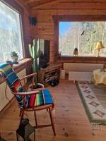 Timmer stuga i skogen