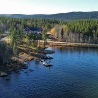 Villa vid sjö i Arjeplog, Lappland