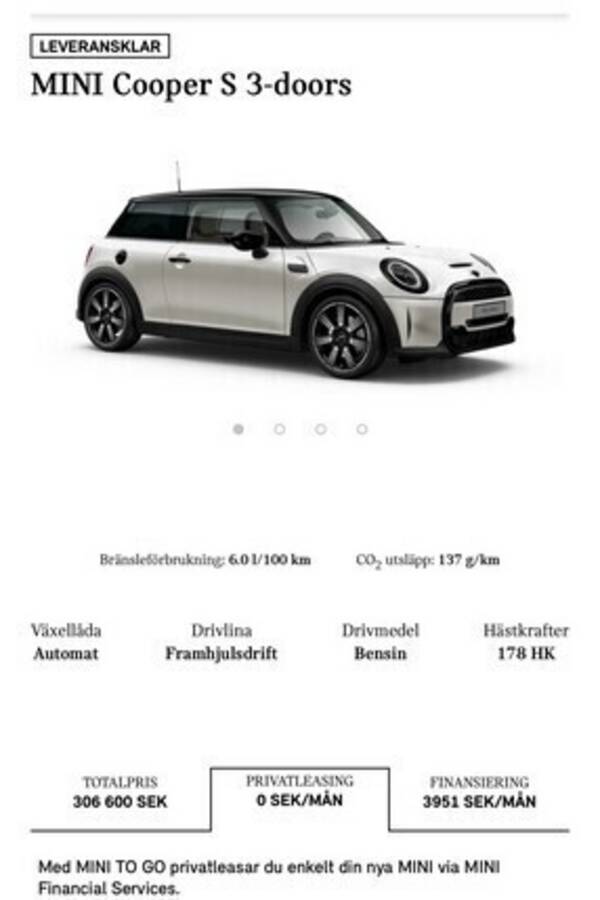 Fordon - Mini cooper